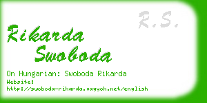 rikarda swoboda business card